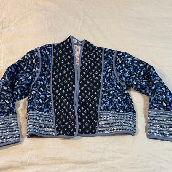 Jackets & Blazers - Women’s Navy Blue Printed Quilted Blazer Jacket
